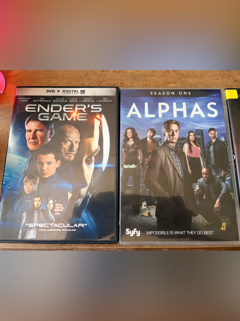 Ender’s Game + Alphas Season 1 DVD Sci-Fi Lot Harrison Ford Syfy